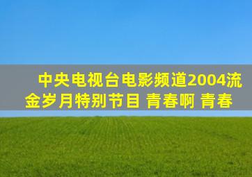 中央电视台电影频道2004流金岁月特别节目 青春啊 青春